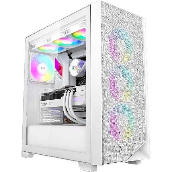 Корпус PCcooler C3D510 WH ARGB Midi-Tower белый [c3d510-whp3-gl]