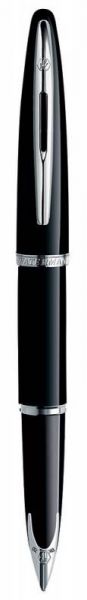Ручка перьевая WATERMAN Carene (S0293970) Black ST (F) чернила: синий перо золото 18K посеребрение