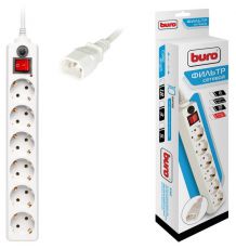 Сетевой фильтр Buro 600SH-1.8-UPS-W белый